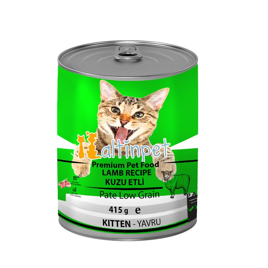 Kuzu Etli Yaş Yavru Kedi Maması 415g x 12 Adet