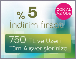 1250 TL üzeri %5 İndirim